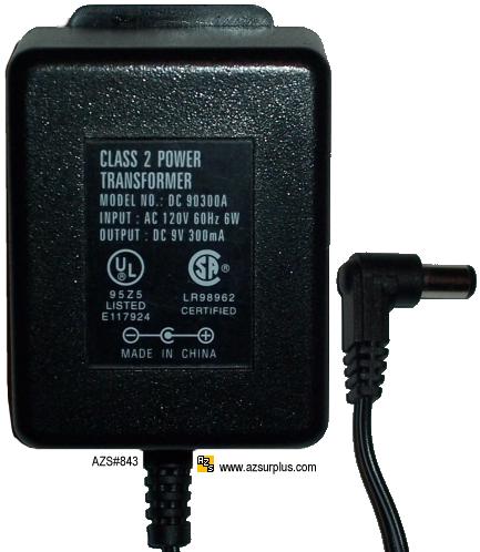 DC 90300A AC DC ADAPTER 9V 300mA POWER SUPPLY