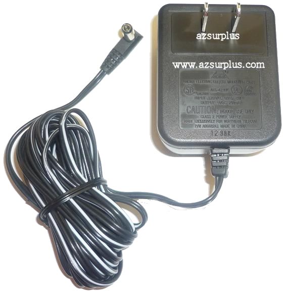 ANOMA AD-9123 AC ADAPTER 9VDC 250mA NEW -(+) 2.5x5.5x12.9mm 90°