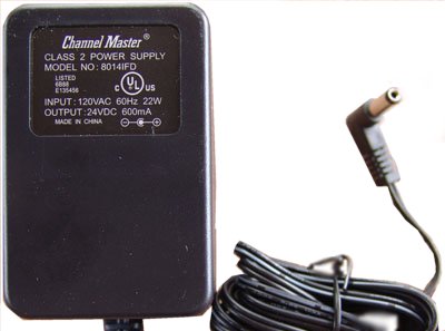 CHANNEL MASTER 8014IFD AC ADAPTER DC 24V 600mA CLASS 2 POWER