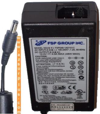 FSP GROUP INC FSP048-1AD101C AC ADAPTER 12VDC 4A -(+)- 2.5x5.5mm