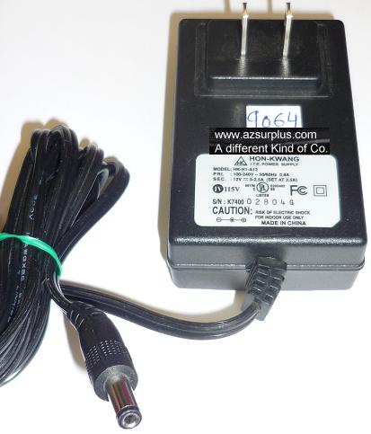HON-KWANG HK-H1-A12 AC ADAPTER 12VDC 2.5A USED -(+) 2.5x5.5x11mm