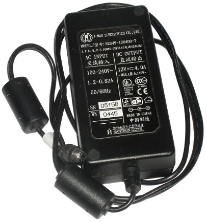 I-MAG SES49-120400-7 AC Adapter 12VDC 4A -(+) 2x5.5mm 100-240vac