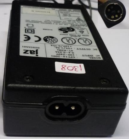 JAZ GPC14-2000 AC ADAPTER 5V 1A 12VDC 0.75A 5Pin Mini Din Dual V
