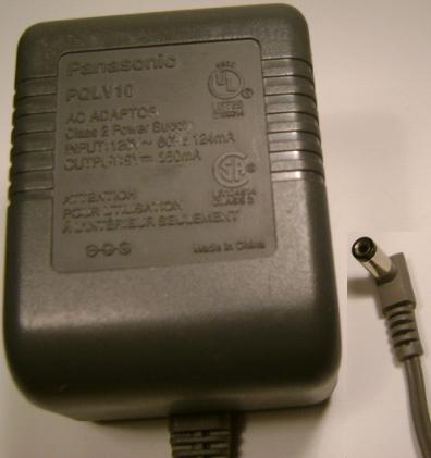 Panasonic PQLV10 AC Adapter 9V 850mA Power Suply cordless phone