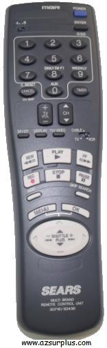 SEARS 30716/30436 INFERRED REMOTE CONTROL AA R6 UM-3 NEW
