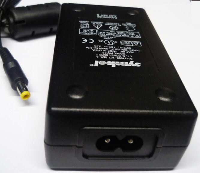 SYMBOL PW118 AC ADAPTER 9VDC 2A USED -(+)- 1.7x4.7mm 100-250V