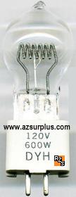 Sylvania DYH 120v 600W 75Hrs PROJECTION LAMP LIGHT BULB Projecto