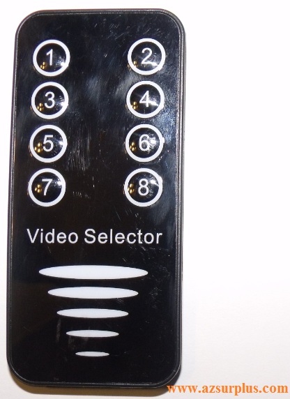 VIDEO SELECTOR 8 BUTTONS REMOTE CONTROL USING CR2025 3V BATTERY