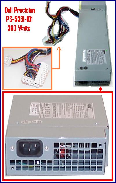 DELL PS-5361-1D1 PRECISION 450 server Power Supply 360W J0602 Du