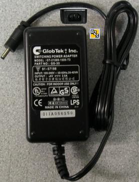 GLOBTEK GT-21089-1506-T3 AC ADAPTER 6VDC 2.5A Switching Power Su