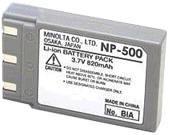 Konica Minolta NP-500 Lithium Ion Battery 3.7V DC 820 mAh Li-Ion