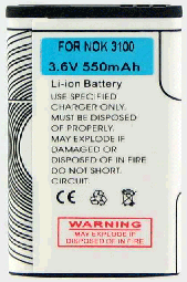 Battery NK-3100 3.6V 550mAh Li-ion RECHARGEABLE BATTERY Nokia fo