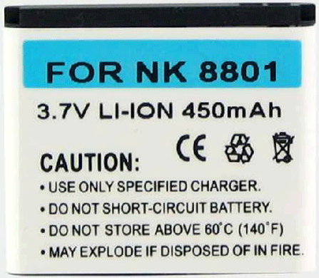 Battery NK-8801 3.7V 450mAh Li-ion RECHARGEABLE BATTERY Nokia Ce