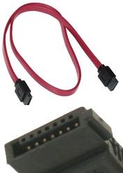 IEC 6017B0036001 SATA CABLE 28" L RED SERIAL ATA 71cm 80 Degrees