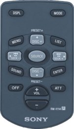 Sony RM-X114 IR Wireless Remote Control For Tuner Cd / Changer