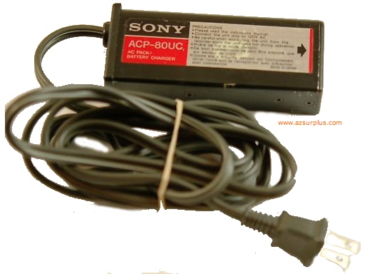 SONY ACP-80UC AC PACK 8.5Vdc 1A VTR 1.6A BATT 3x contact Used PO