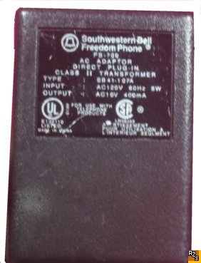 SOUTHWESTERN BELL FREEDOM PHONE PS-700 AC DC ADAPTER 10V 400mA