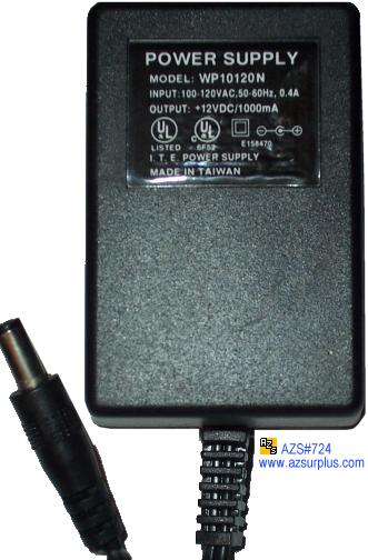 WP10120N AC ADAPTER 12VDC 1000mA 1A Linear POWER SUPPLY