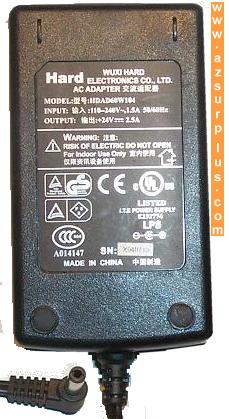 Wuxi Hard HDAD60W104 24V 2.5A AC Power Adapter X040719