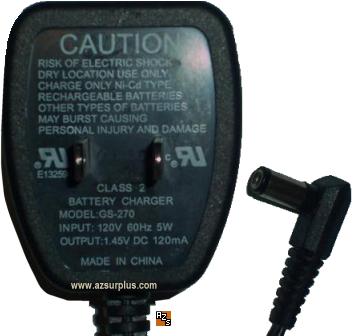 ROTA-DENT GS-270 AC DC ADAPTER 1.45V 120MA POWER SUPPLY CHARGER